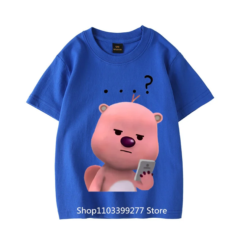 100% Cotton Cartoon Anime Loopy Summer Clothes Absorb Sweat Breathable T-Shirt Short Sleeve T-Shirt Unisex Children