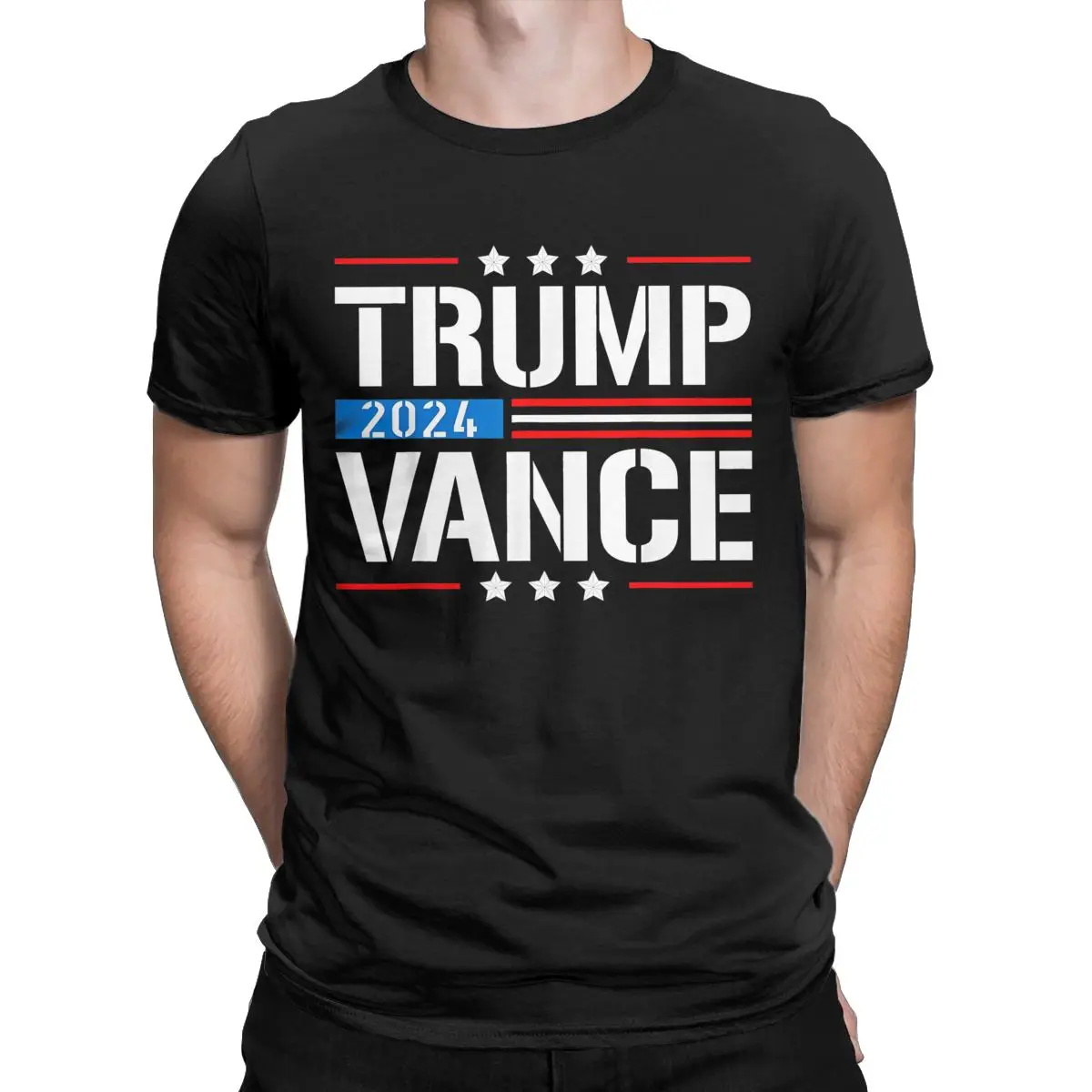 Trump Vance 2024 Vote Męskie koszulki All Trumps Śmieszne koszulki z krótkim rękawem O Neck T-Shirt 100% bawełna z nadrukiem graficznym