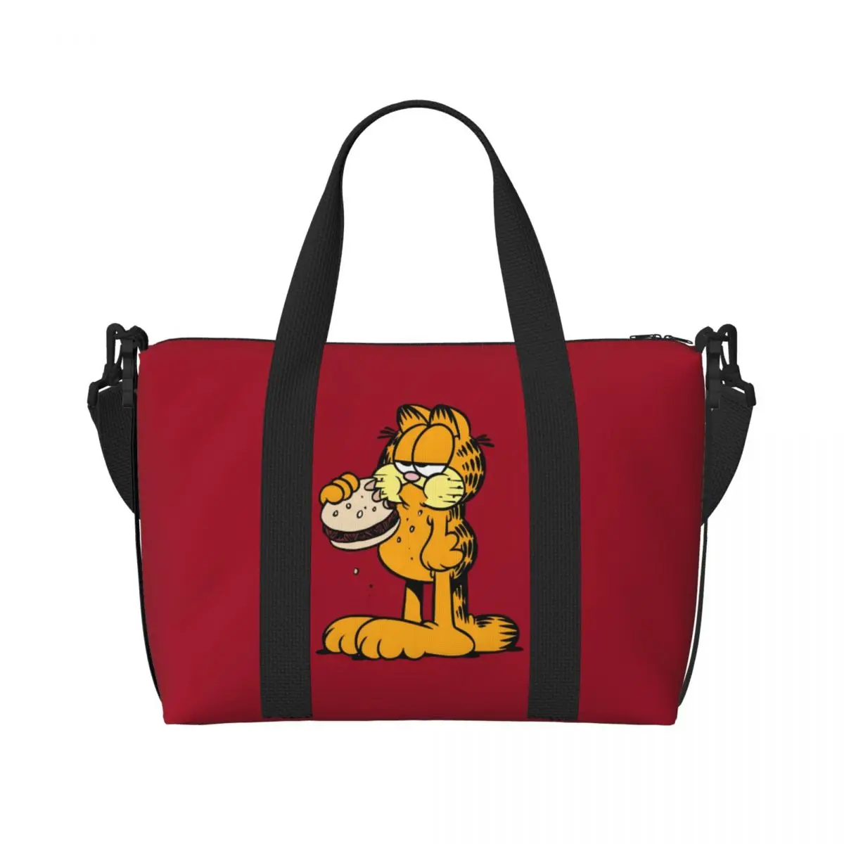 

Custom Large G-Garfielded Tote Bag Women Funny Cat Shopper Shoulder Gym Beach Travel Bag