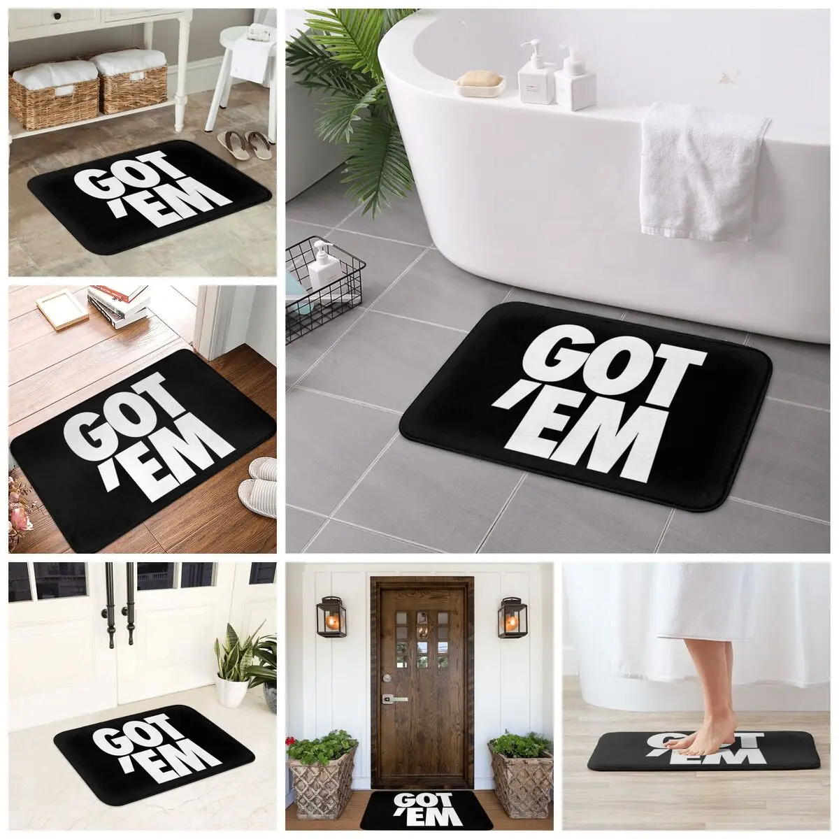 Got Em المضادة للانزلاق ممسحة الكلمة حصيرة السجاد البساط لمدخل المطبخ غرفة نوم المنزل مسند القدم الحصير