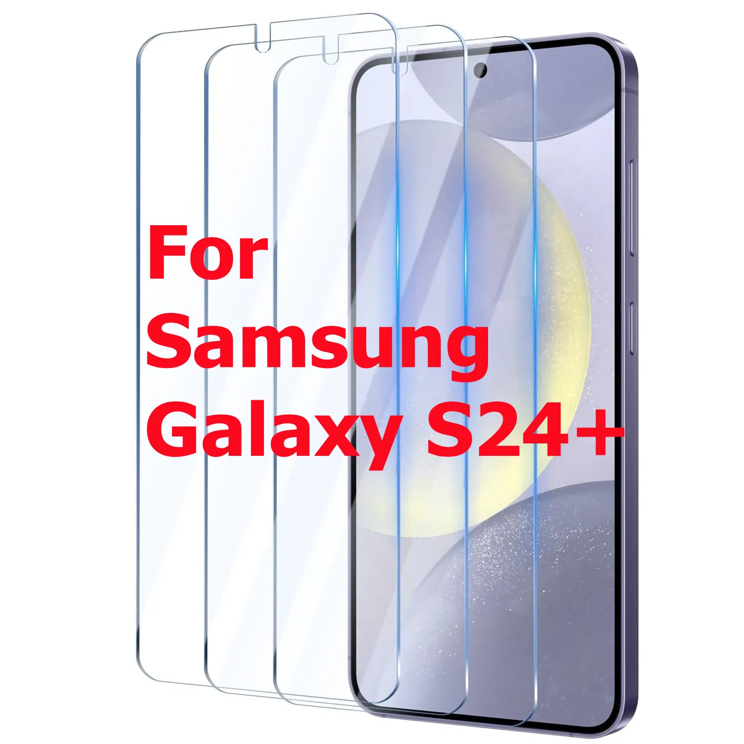 

Screen protector For Samsung Galaxy S24+ Tempered Glass 9H Transparent Clear Anti Scratch