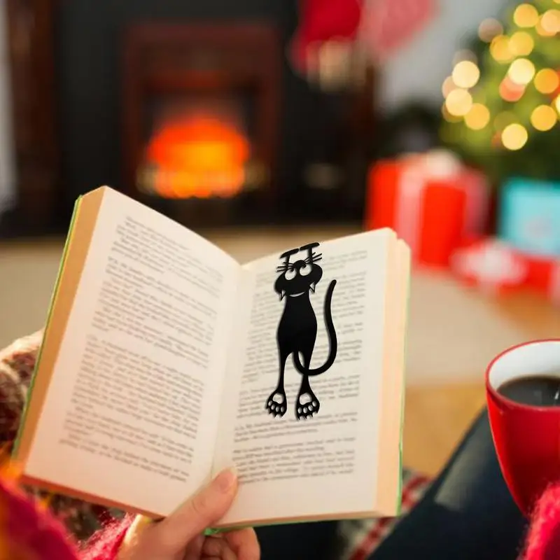 1 шт. Kawaii Black Cat закладки для книг из ПВХ стерео альбом с животными маркировка для учеников подарки для учеников креативные канцелярские принадлежности