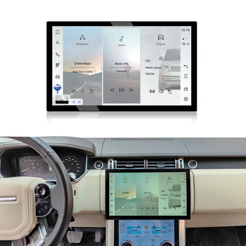 

Автомобильная Мультимедийная магнитола Navihua 13,3 дюйма для carplay и android, магнитола для Land Rover, Range Rover Sport 2014-2017