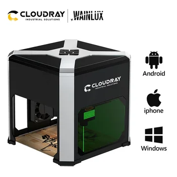 Cloud ray House hould Laser gra vierer Mark Drucker Cutter Holz bearbeitungs maschinen Kunststoff 3000MW Bluetooth Mini Gravier maschine