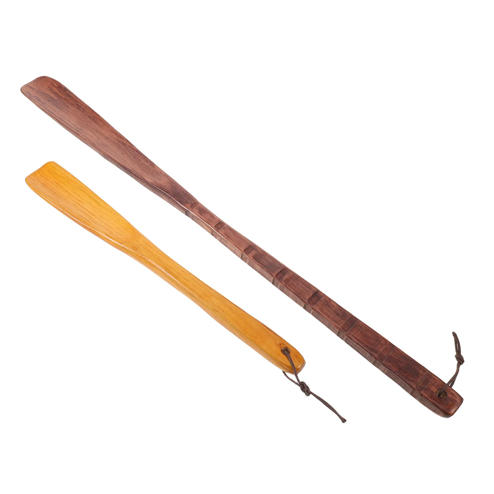 2Pcs Shoehorn Long Handle Wooden Shoehorn No Bend for Seniors Pregnant Women Mobility Aid Footwear Helper Tool Boot Shoe Lifters