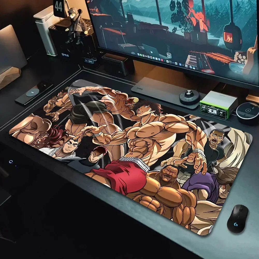 Baki Hanma Yujiro Manga Cute Durable Rubber Mouse Mat Pad Size For Game Keyboard Pad #6
