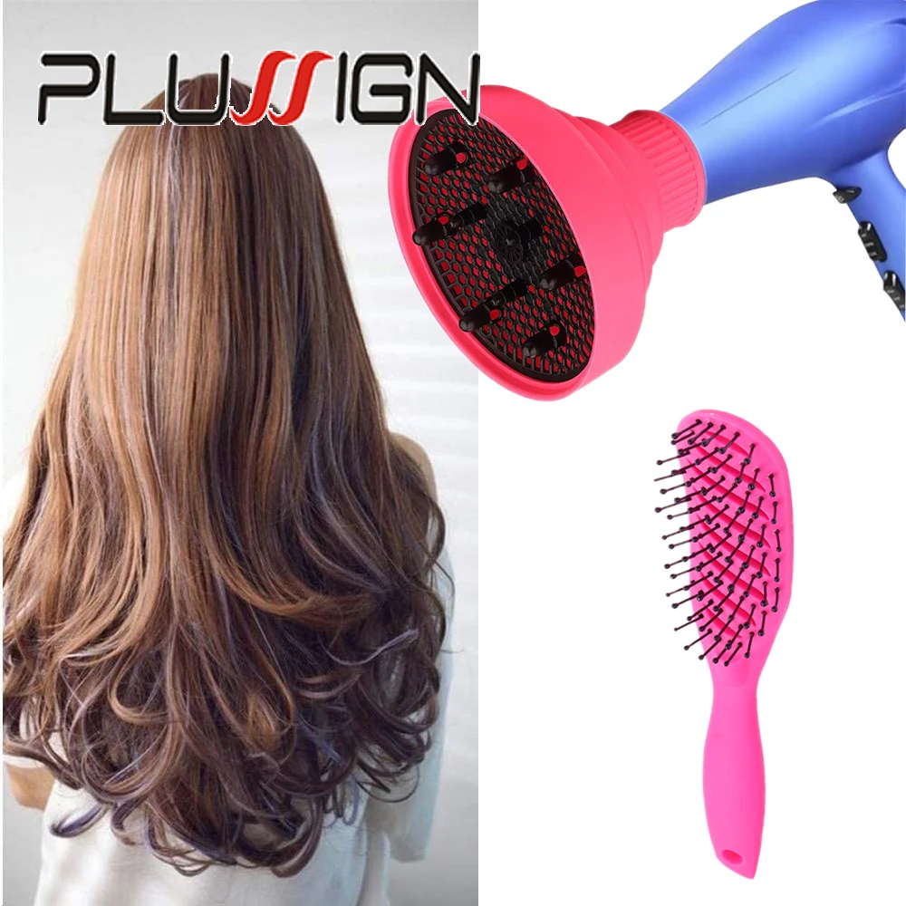 

Hair Diffuser Attachment for Hair Dryer Travel Collapsible Portable Diffuser For Curly Hair With Portable Travel Hair Brush