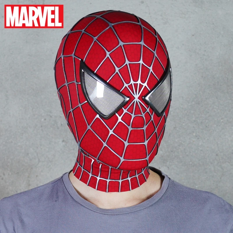 Hot Marvel First Spider Man Mask Toby Maguire'S First Generation Headset Movie Restoration Handmade Halloween Cosplay Gift