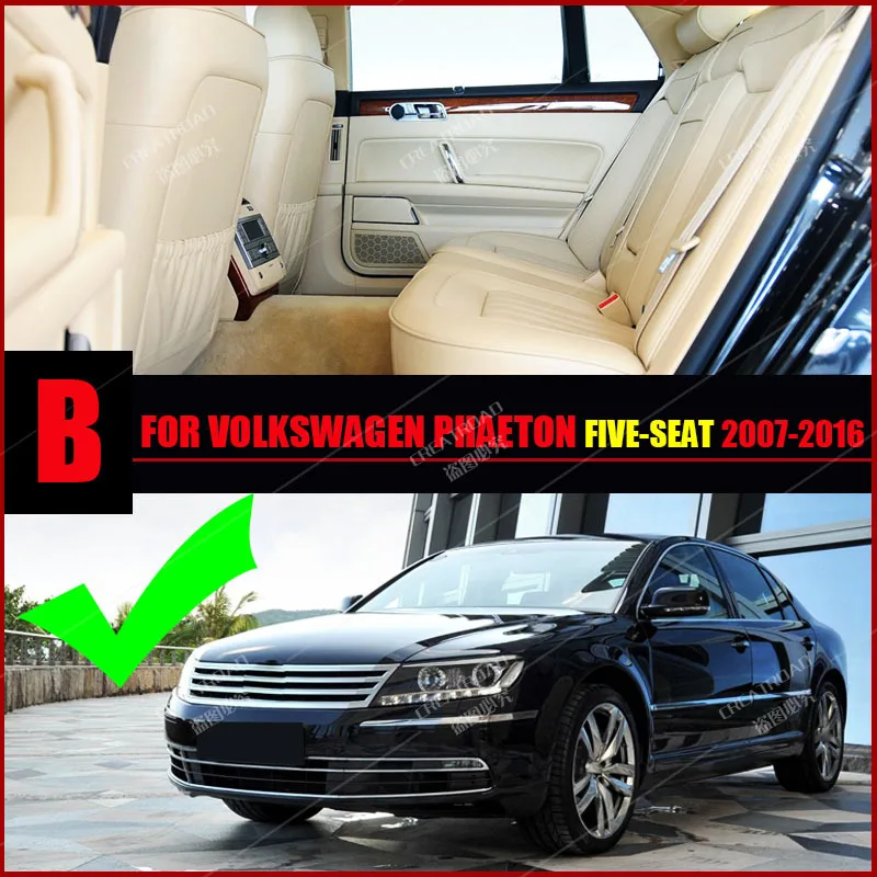 Car floor mats for Volkswagen Phaeton FOUR SEAT 2007 2008 2009 2010 2011 2012 2013 2014 2015 2016 Custom auto foot Pads