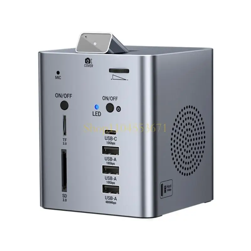 Best Seller Laptop Hub Combines 1080P Camera Double Speakers Card Reader Fast Charging