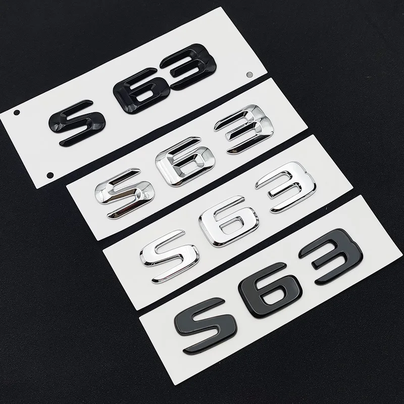 

3d ABS Black Chrome Letters For Car Stickers Mercedes W222 W223 W221 Amg Accessories S63 Rear Trunk Emblem Logo Badge