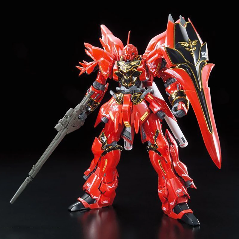 Bandai Gundam Model Kit RG 1/144 MSN-06S SINANJU Action Figure Mobile Suit Gundam Amine Figure Toys For Boys Gift for Children