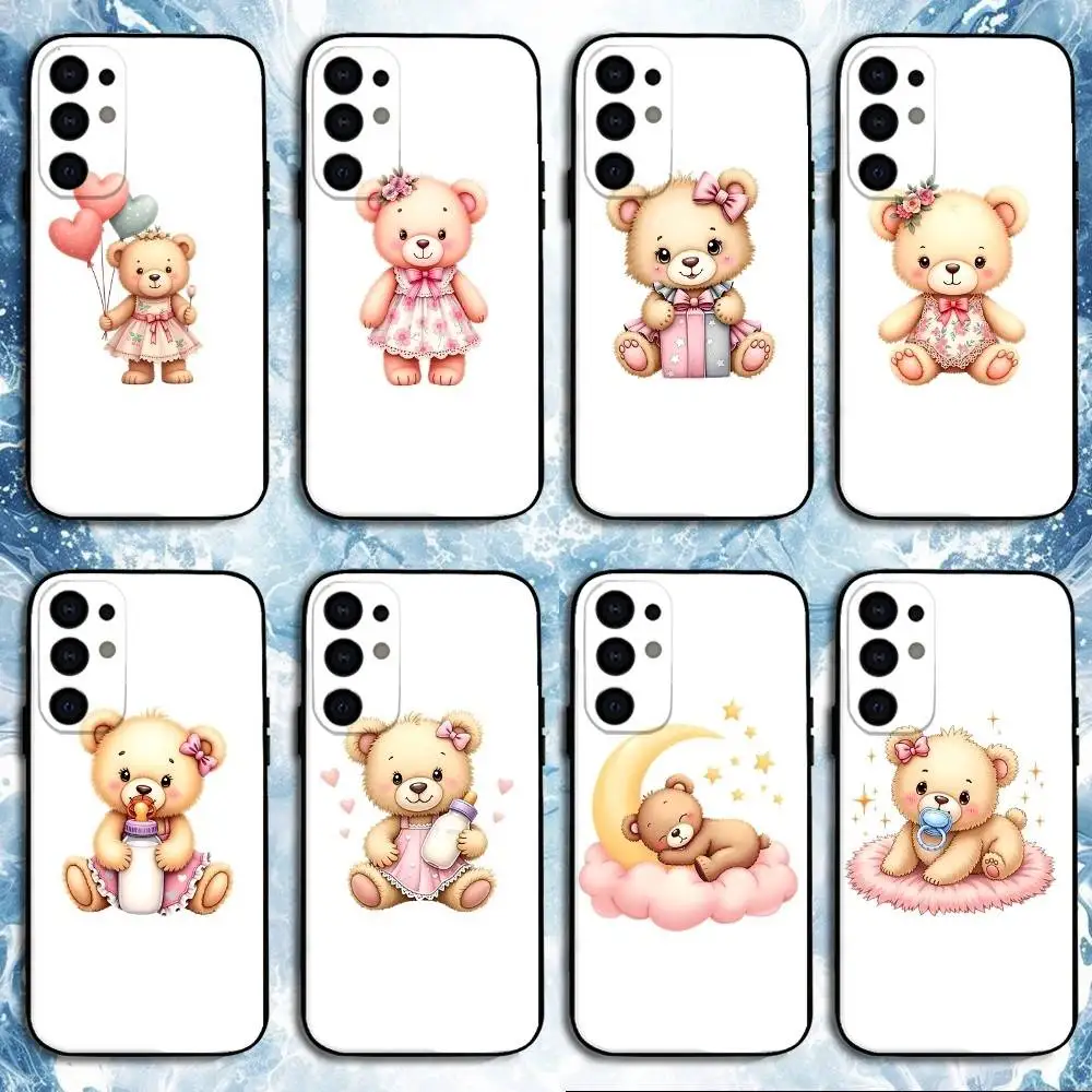 

Cartoon Energy bear in Pink Tones Phone Case For Samsung S25,S24,S23,S22,S21,S20,Plus,Fe,Lite,Others Black Cover