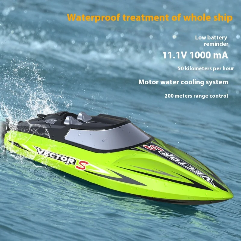 Olans Remote Control Boat Brushless Motor 50km High-Speed Remote Control Speedboat Water Electric Remote Control Boat Toy Gift