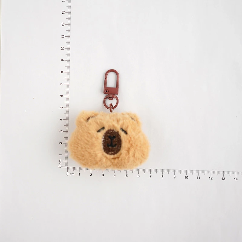 Capybara Plush Doll Chaveiro, Pingente De Animal De Pelúcia Macio, Decoração De Mochila Na Moda, Acessórios Presentes