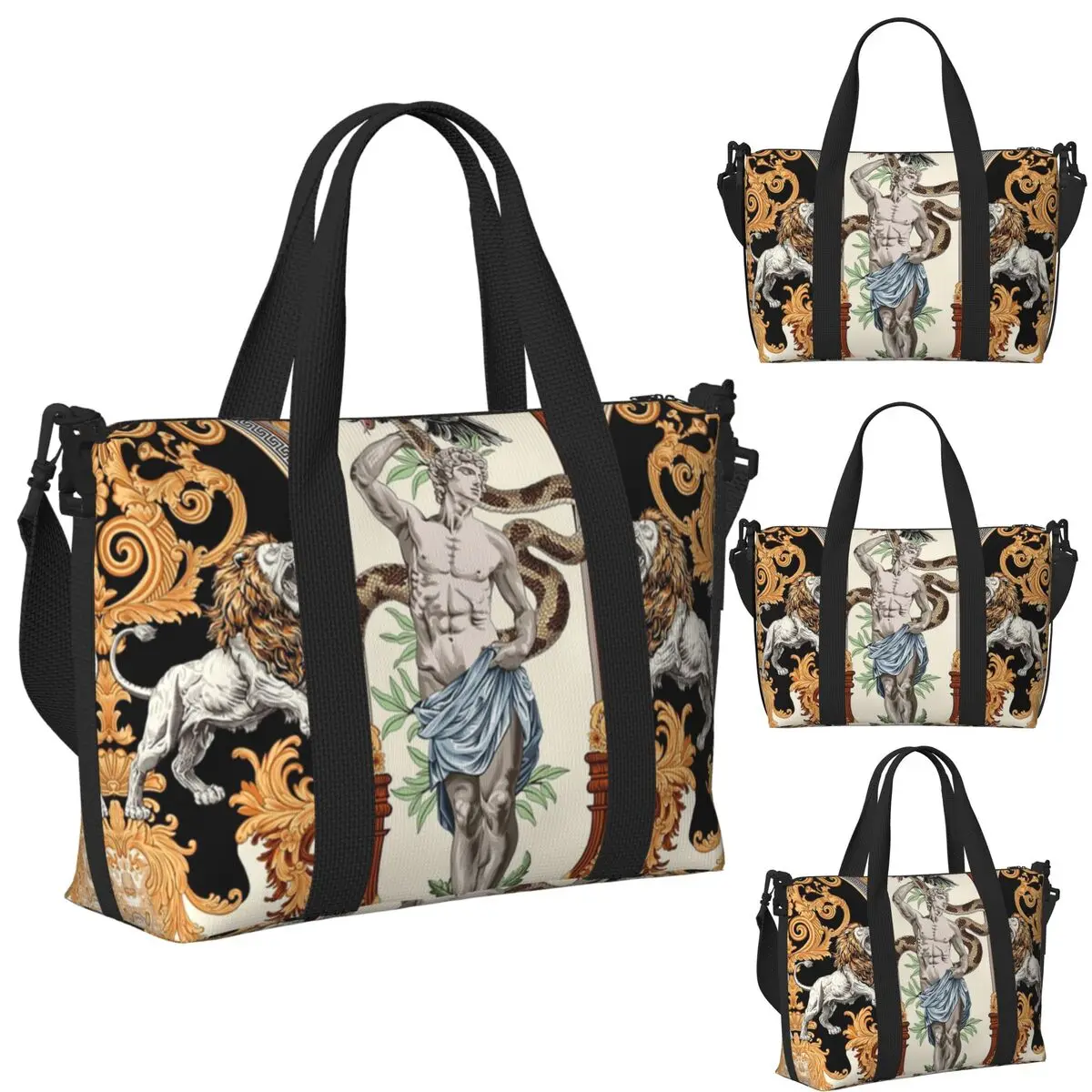 

Пляжная дорожная сумка с древней греческой мифологией, большая вместительная сумка-тоут для спортзала, женская дорожная сумка для покупок
