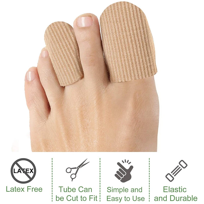 1Pcs Bunions Corns Foot Pain Relief Orthotics Fabric Silicone Toe Tube Cover Protector Finger Toes Separators Hallux Valgus