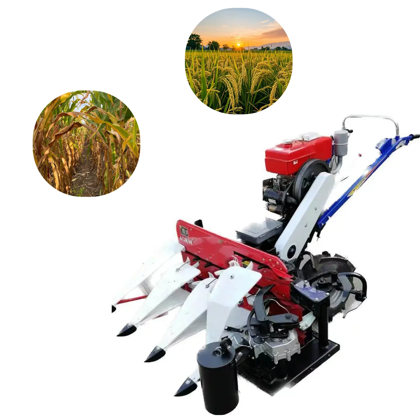 Foreign Trade Export All - In - One Oat And Wheat Harvesting And Baler Machine Barley Baler Mugwort Cutter And Swather
