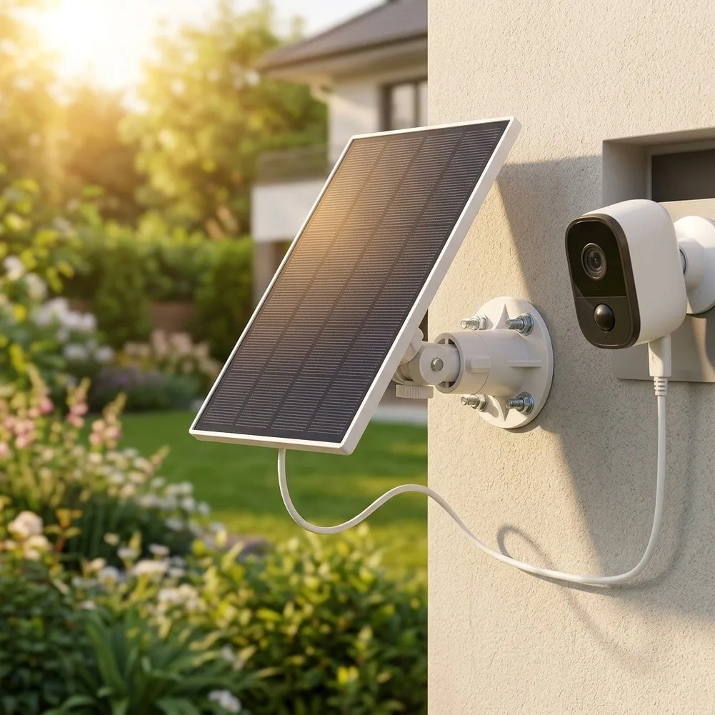 5W for Solar Panel for Security Cameras Converts Sunlight to Power for Ring and Other DC 5V Powered Security Devices