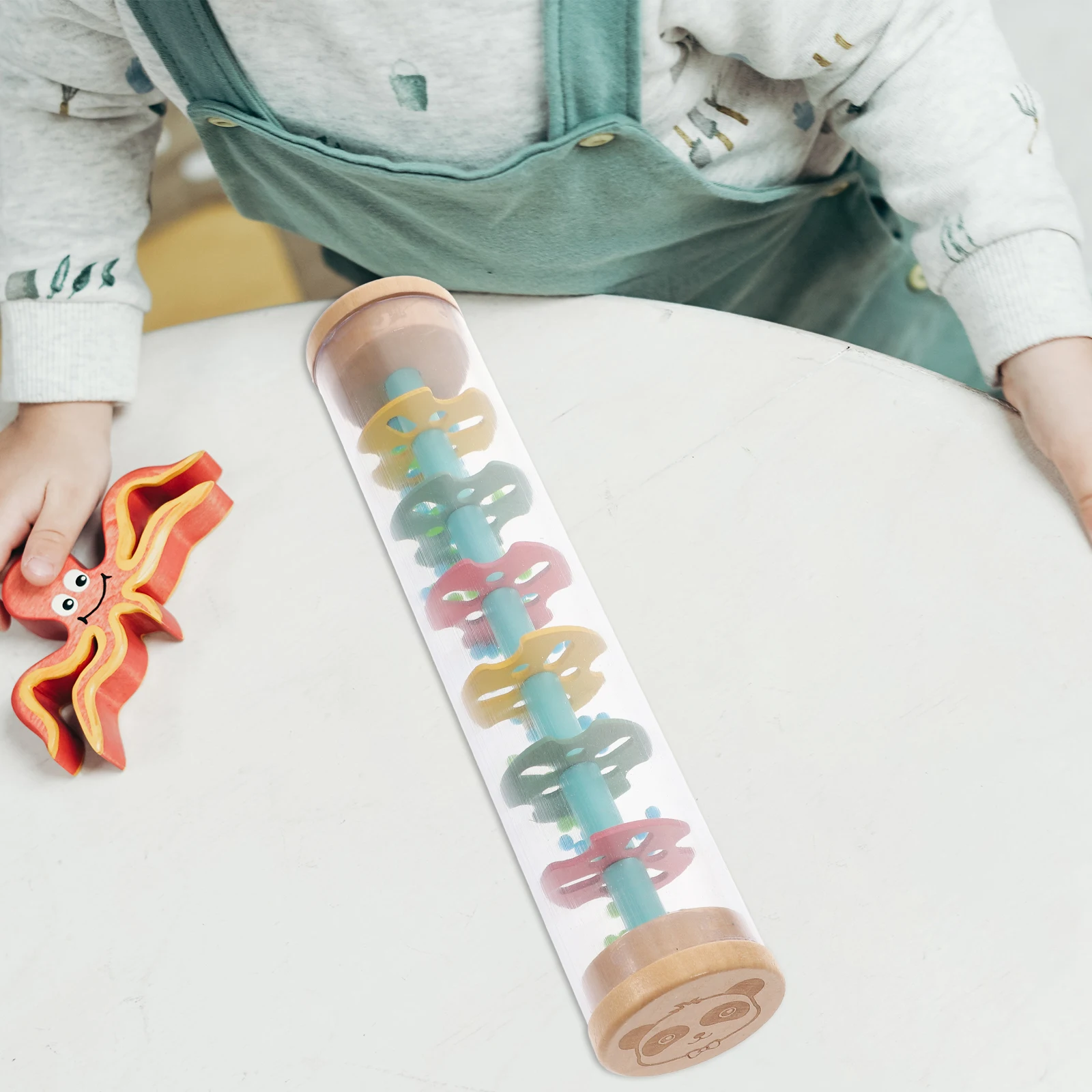 

1pc Rainphone Toy Musical Instruments Educational Toys Puzzle Music Child Rain Sound Tube Early Musical Toys Transparent Stick