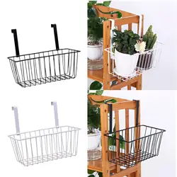 Sturdy Iron Hanging Storage Basket Storage Organization Over The Cabinet Door