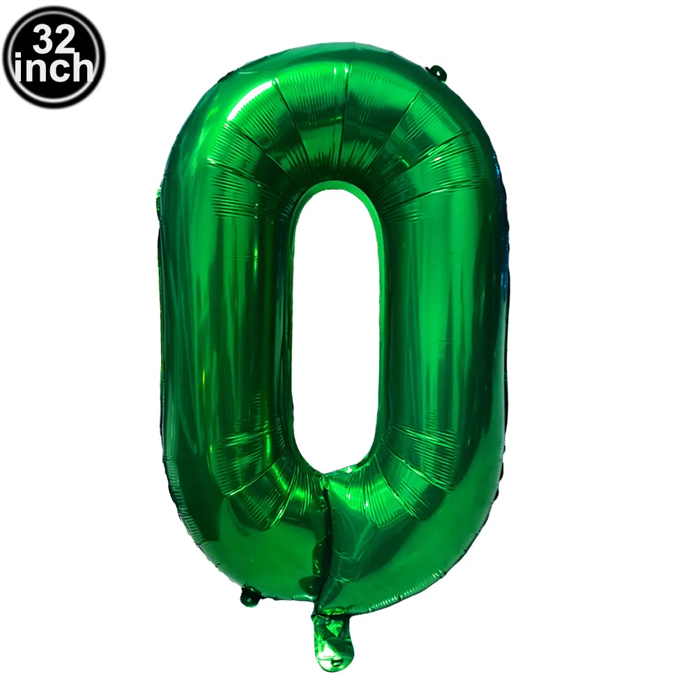 Balloon 0 Number Balloons Wild One Green Globe Blue Figure 0 Birthday Big Large 32 inch Red Rose Golden Silver Black Colorful view 3