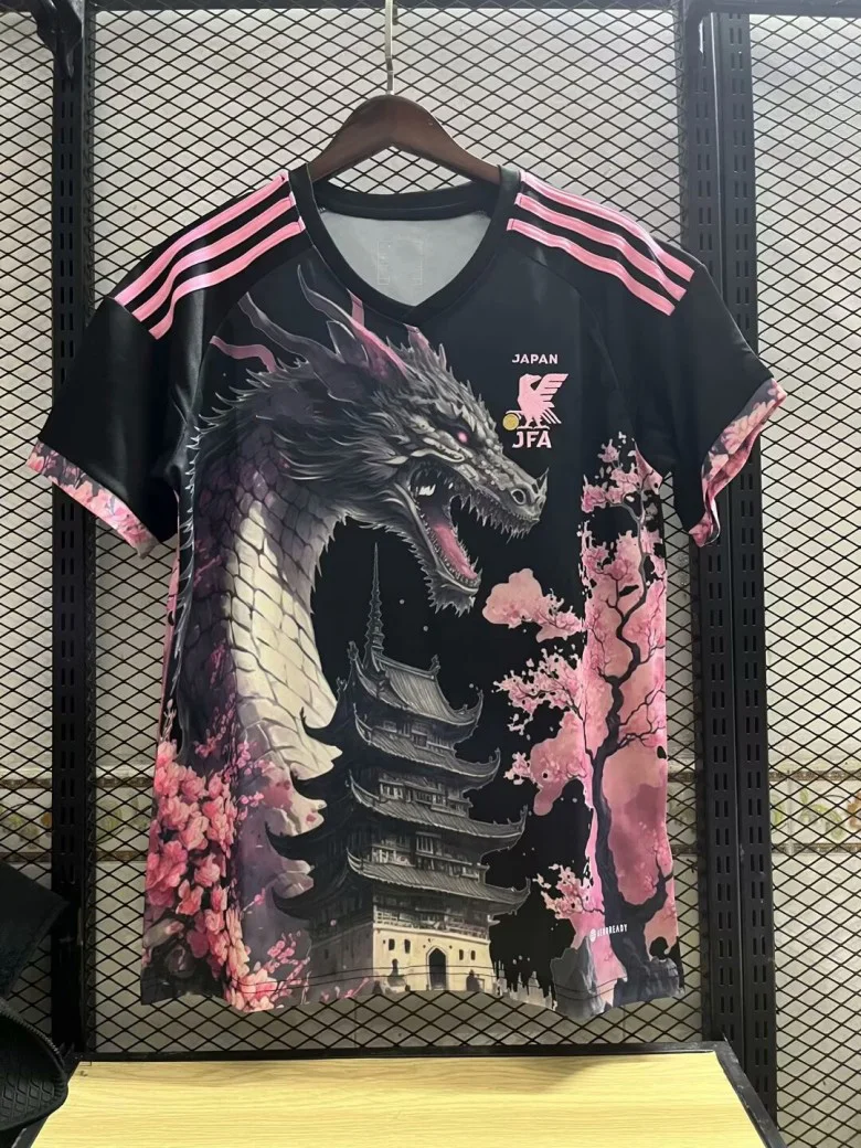 

2025 Japanese Football Team T Shirt Sea Wave Jingle Cat Darth Vader Football T Shirts Causal Sports Men Short Sleeved Tops Tees