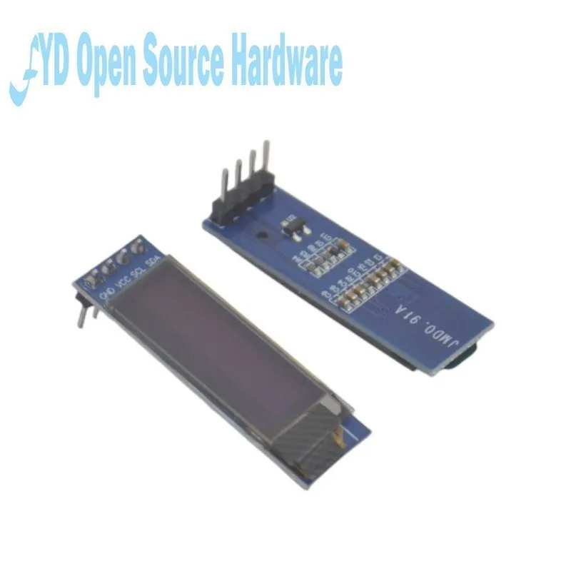 0.91 inç 128x32 IIC I2C beyaz/mavi/sarı OLED LCD ekran DIY modülü SSD1306 sürücü IC DC 3.3V 5V