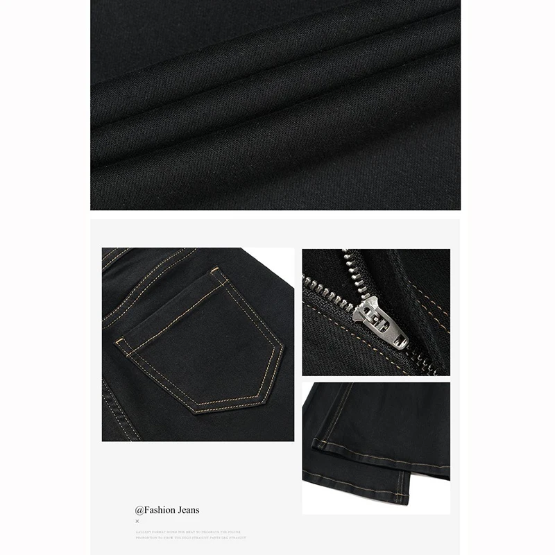 2025 mujeres coreanas sólido fino Jeans nueva moda para chicas pantalones de pierna recta de cintura alta señora Chic Slim Fit pantalones de mezclilla