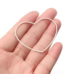 10pcs Stainless Steel Large Love Heart Charms Jump Rings Connector Pendants Jump Rings Connector For Earrings Necklace Jewelry