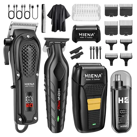 hiena Finish Machine Electric Professional Electric Hair Clippers Beard Clipper Rechargeable Men's Shaver Hair Trimmer Kit