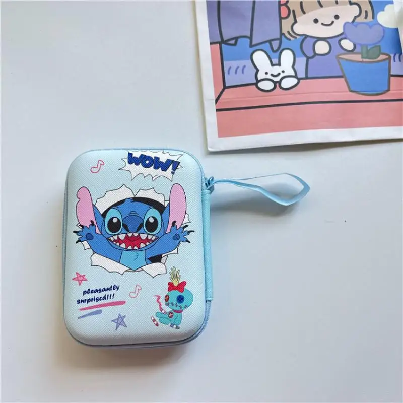 Anime Stitch Cartoon Stitch Coin Purse Storage Bag Usb Data Cable for Earphone Wire Bag Power Bank Travel Kit Accessories Case