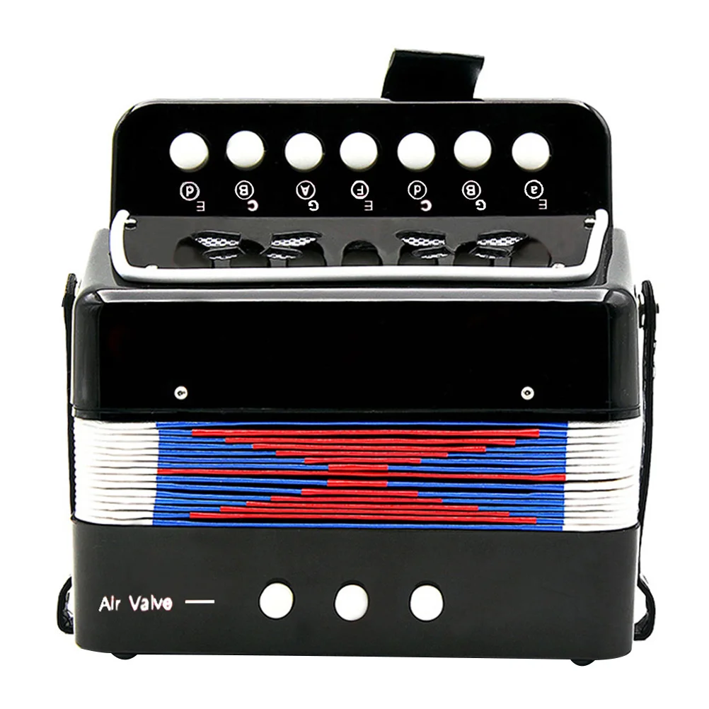 ABS アコーディオン子供用楽器絶妙な技量明るい色リズムを向上させる 1 個黒子供アコーディオン