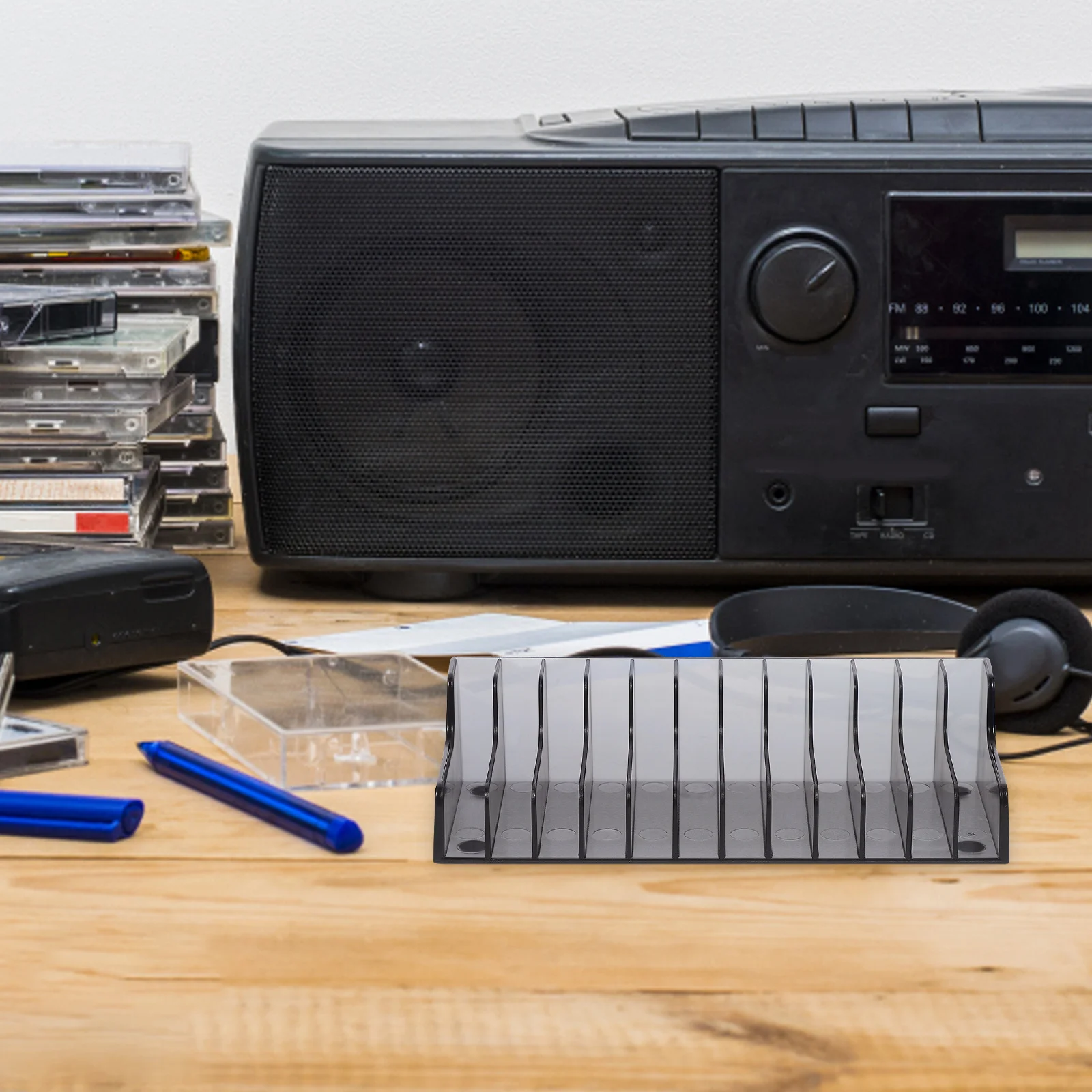 

2pcs Game Card Box Storage Rack Disk Holder Shelf for CDs Discs Sturdy Multiple Slot Design Gaming Lovers Gift