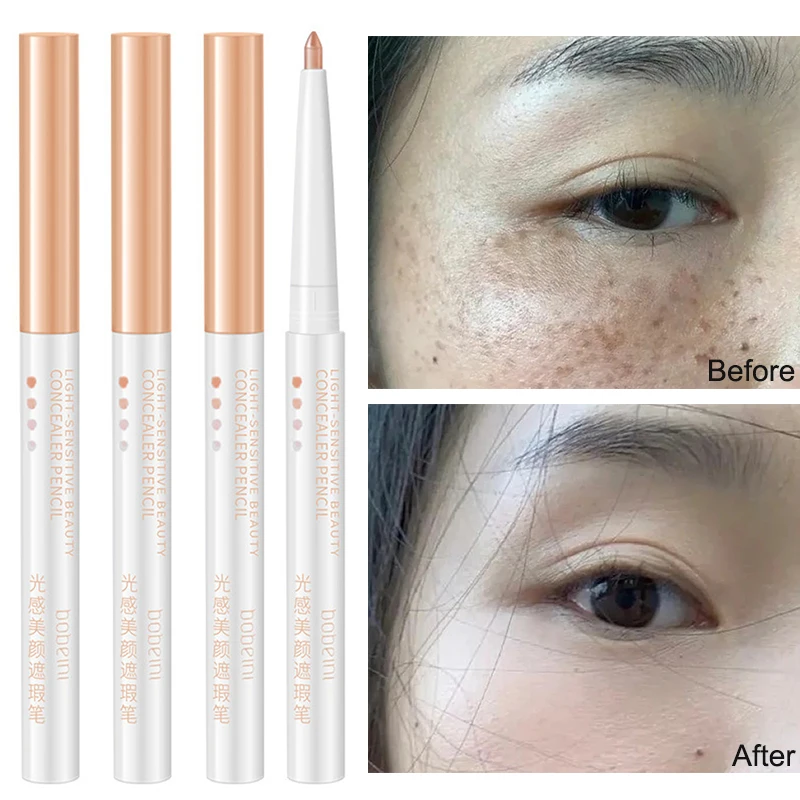 3 Colors Concealer Pencil Lying Silkworm Brightening Pen Cover Dark Circles Acne Waterproof Long Lasting Multi-Purpose Makeup