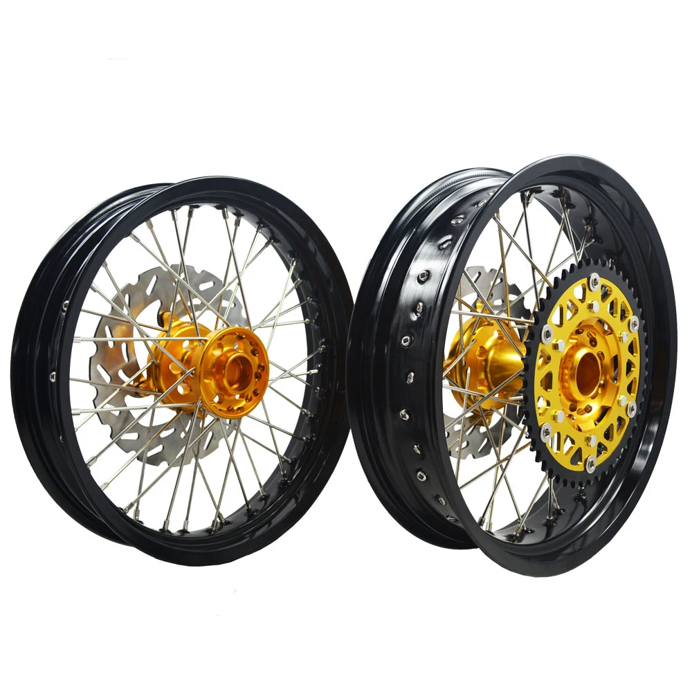 2026 Motorcycle Parts 17 Inch Motorcycle Front and Rear Wheels Rims Set