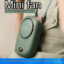 New Mini Portable Fan Hanging Handheld Fan Rechargeable Bladeless Turbo Ultra Quiet Student Hand Held Fan Outdoor Sports Travel