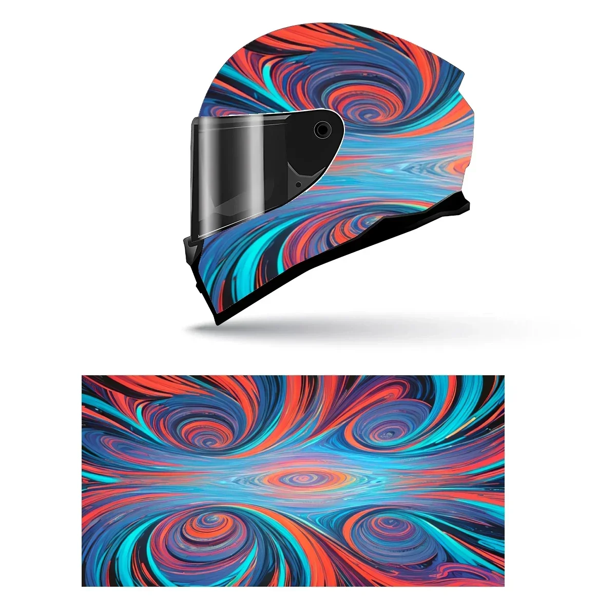 

Abstract Colorful Movement Full Helmet Wrap Sticker Motorcycle Helmet Racing Graphic Decal Vinyl Wrap Helmet Decor Sticker
