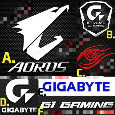 GIGABYTE AORUS G1 Gaming Metall Logo Aufkleber für Laptop PC Tablet Desktop Computer Mobile Digital personalisierte DIY Dekoration