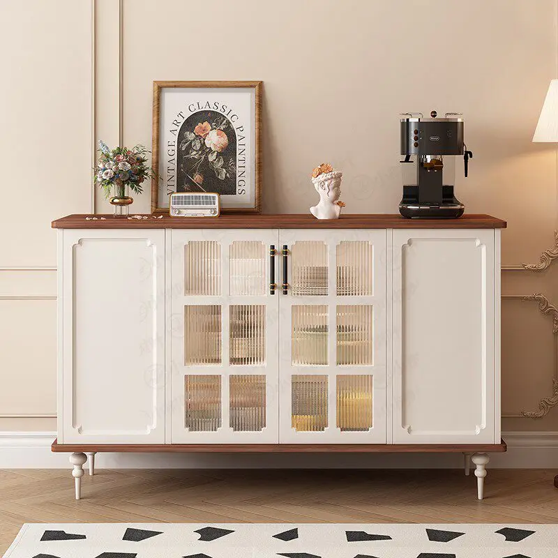 

Brown Kitchen Cabinets Organizer Shelf Rustic Simple Narrow Storage Cabinets Nordic Wooden Meuble Rangement Furniture Home