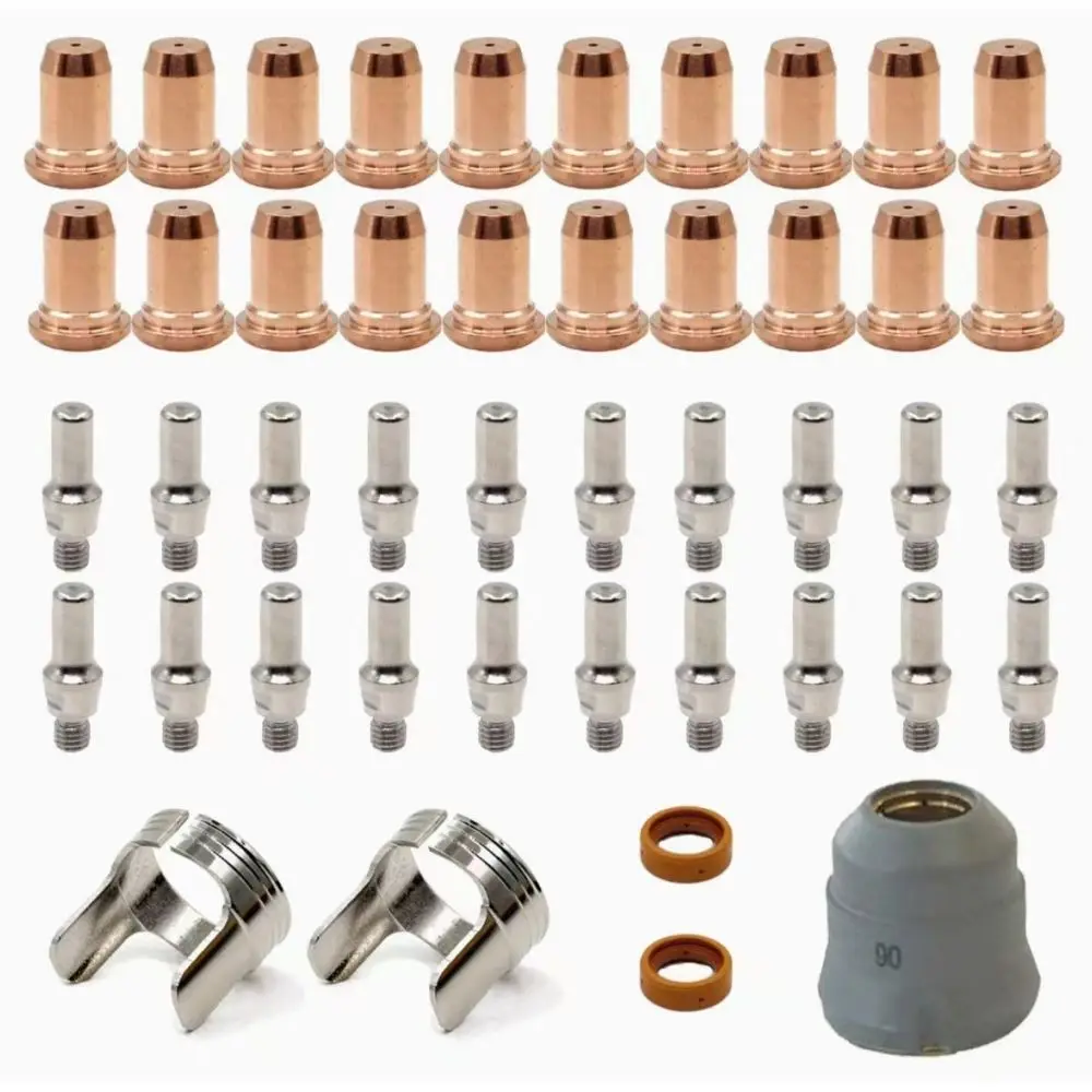 Replacement Torch Kit For Plasma Cutting PT40 PT60 IPT40 IPT60 Electrode Nozzle Shield Cap Swirl Ring Guide Parts