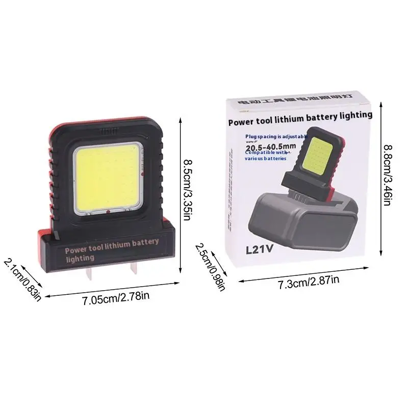 Рабочий фонарь с литий-ионной батареей, освещение на батарейках, светодиодный рабочий фонарь, портативный электроинструмент, осветительные аксессуары, долговечный сильный свет