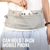 WRELS Waist Bag Invisible Elastic Running Belt Multi-Function Fanny Pack Waterproof Close-Fitting Marathon Waist Belt Bag 2
