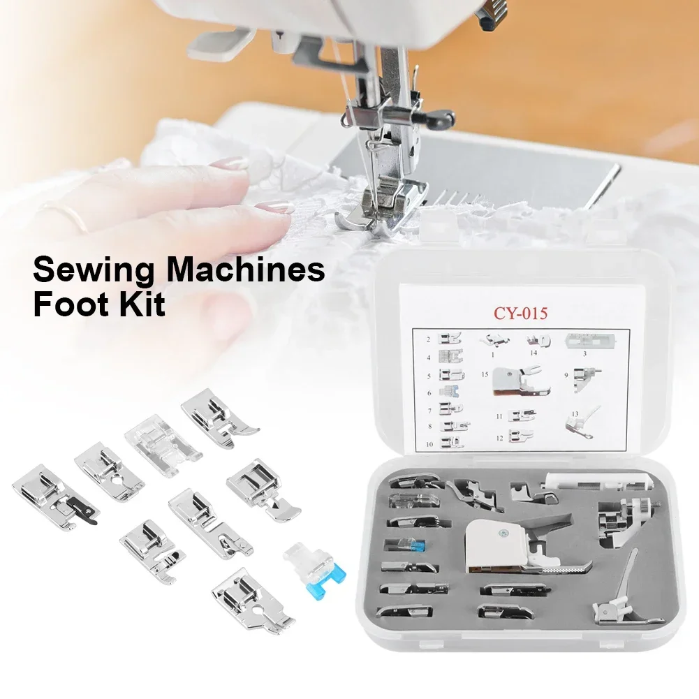 15PCS Sewing Machines Presser Foot Feet Kit Set