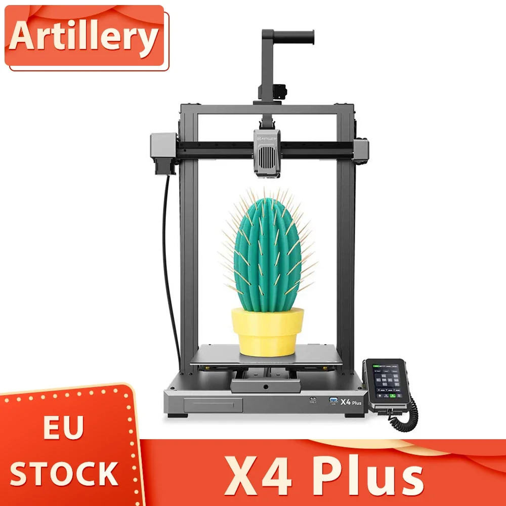 Artillerie Sidewinder X4 Plus 3D-printer, 500 Mm/s Afdruksnelheid, 300 ℃ Hoge Temp Afdrukken, Xy-Metalen Lineaire Geleiderail