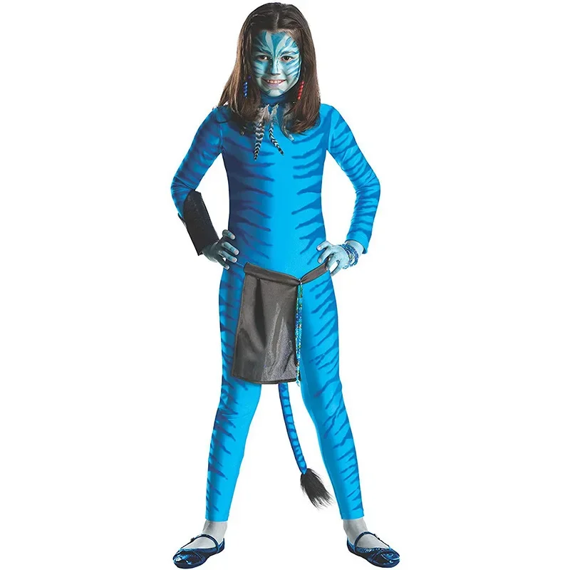 Anime Avatar 2 Costume Cosplay film jack Sully Neytiri tuta tuta Zentai tute Costume di Halloween per ragazze bambini