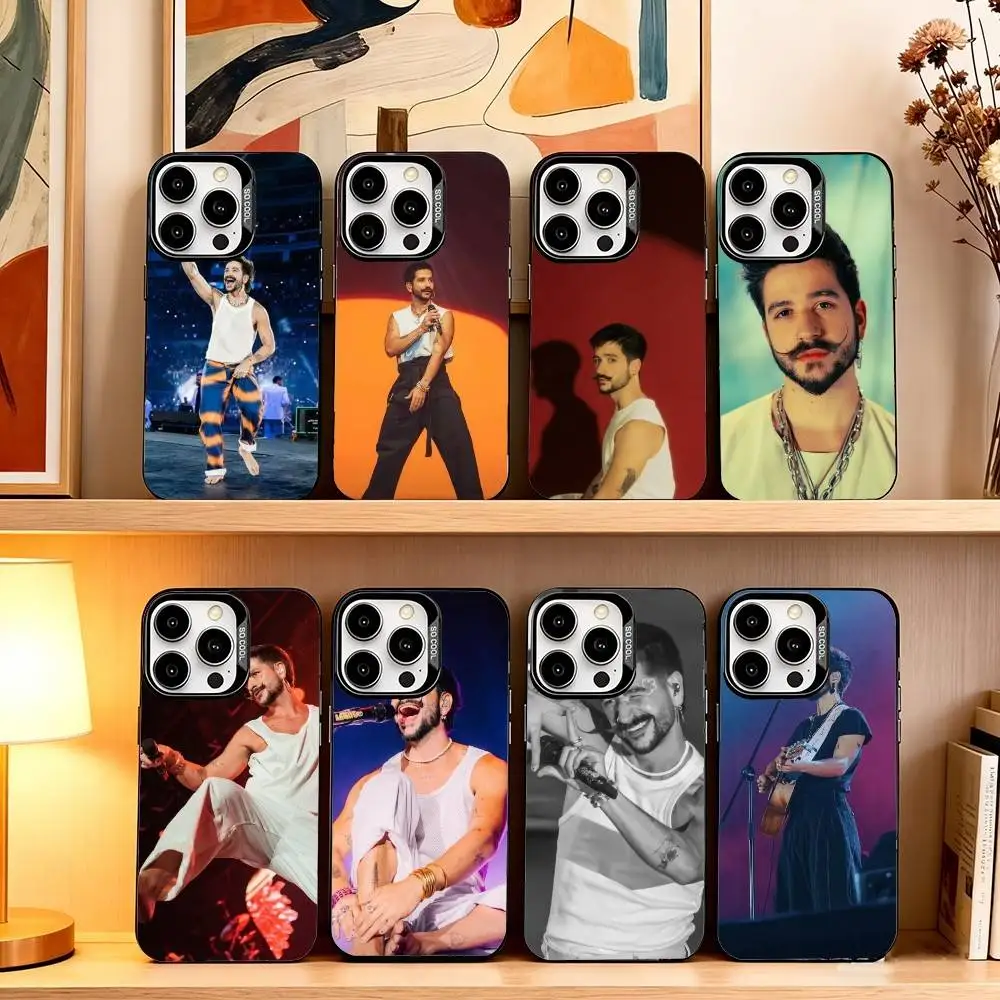 

C-Camilo Phone Case For iPhone 17,16,15,14,13,12,11 Plus,Pro Max,XS,Colored Silver Plated Inside Cover