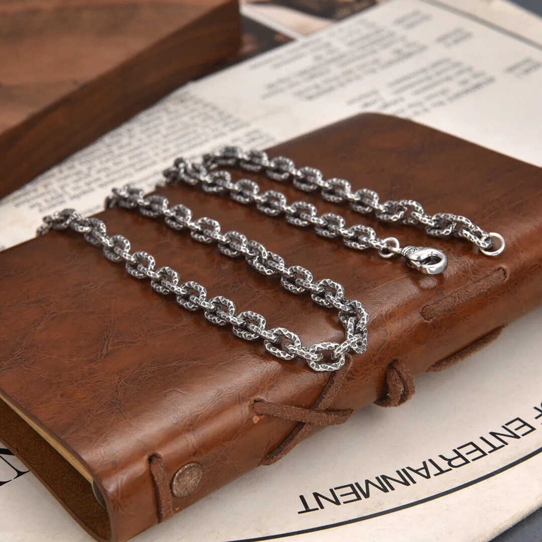 S925 Sterling Silver Women's Necklace Men's New Fashion Jewelry Personalized Versatile Retro Punk party gift Irregularchain