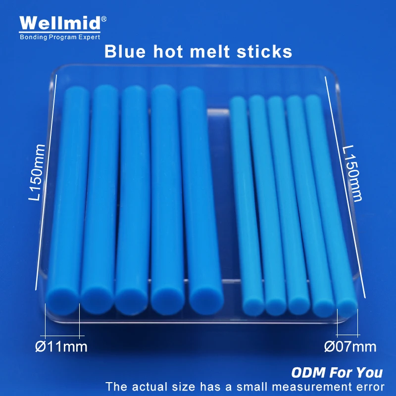 7mm11mm×150mm Blue Eure Hot Melt Glue Sticks For Heat Pistol Gun Adhesive Araldite DIY Tools Repair Alloy Accessories Decoration