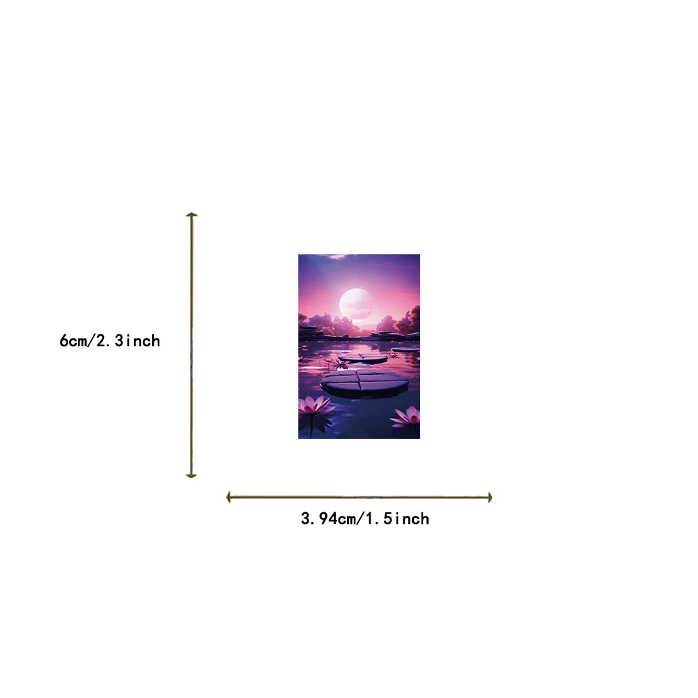 50PCS Purple Tranquil Scenery Decoration Stickers DIY Notebook Refrigerator Laptop Skateboard Graffiti Waterproof Sticker Toy